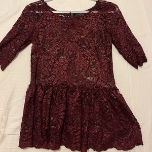 Zara Lace Peplum Too